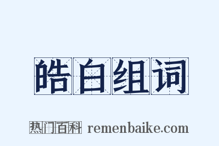 皓白组词是什么意思的图片